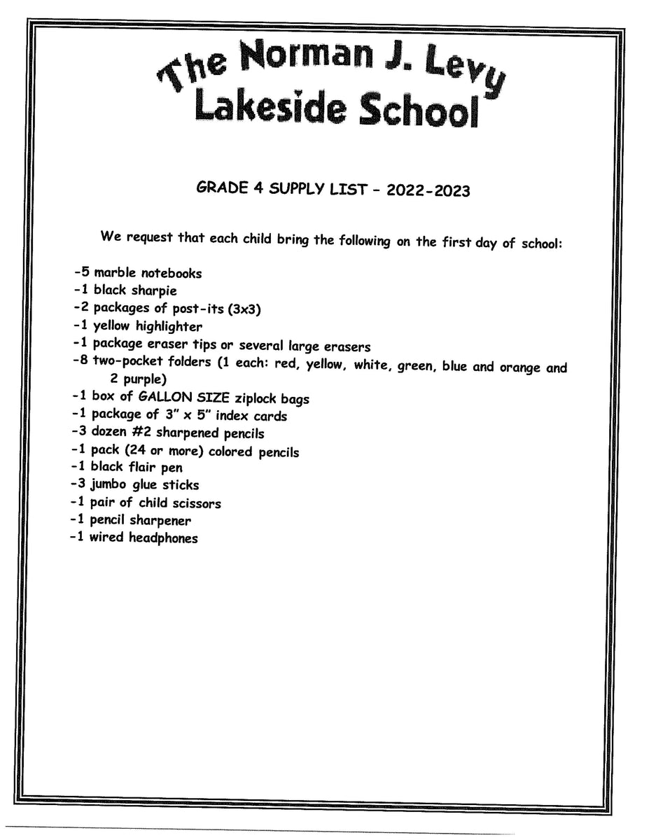 Lakeside School FOURTH Grade 202223 Colony Cards & Gifts