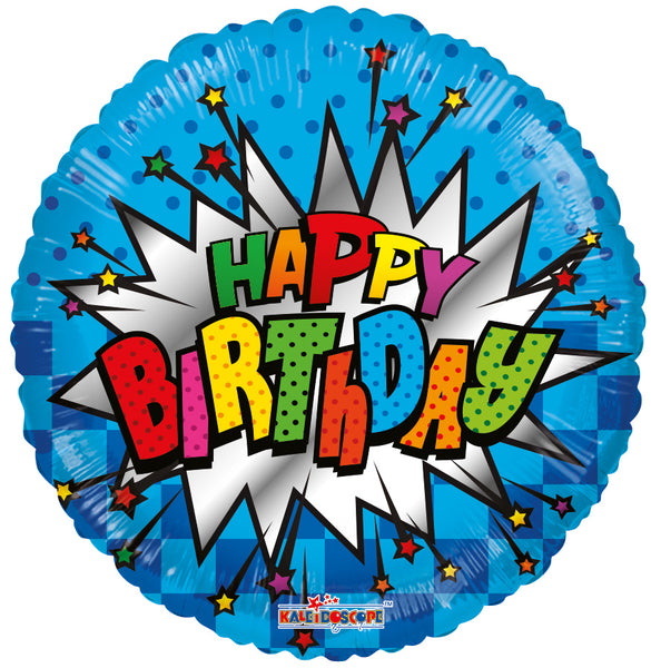 General Happy Birthday Mylar  Balloons - 18"