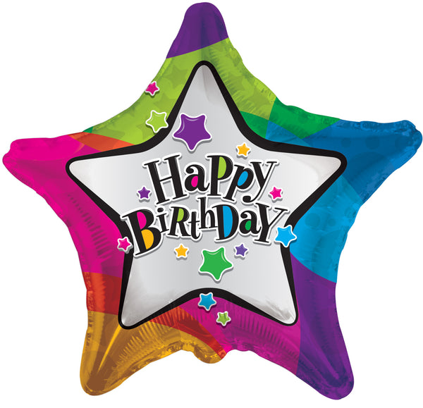 General Happy Birthday Mylar  Balloons - 18"