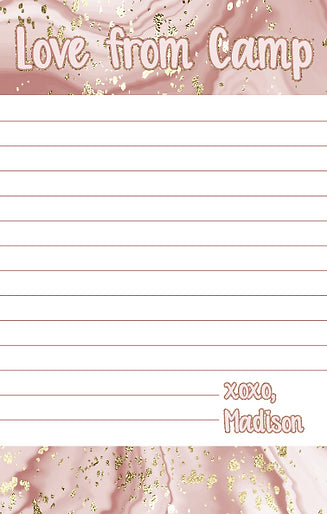 Personalized Camp Stationery