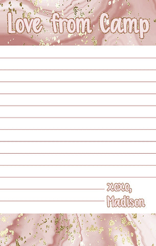 Personalized Camp Stationery