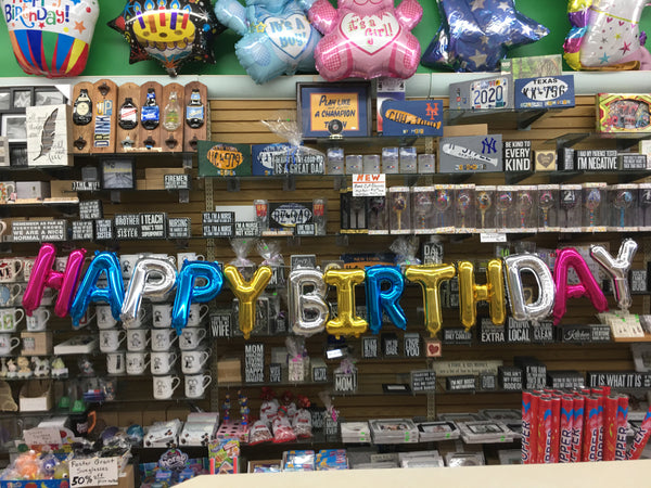 Happy Birthday Banner - 16" Air Filled Balloons