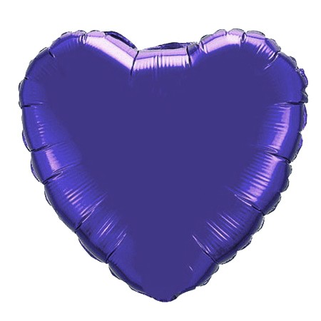 Solid Color Heart Shape Mylar Balloons -  Assorted 18" styles available