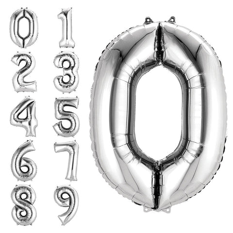 Jumbo Number Balloons (includes helium & strings)